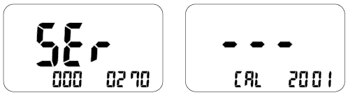 Sato SK-270WP series serial number and calibration date display example